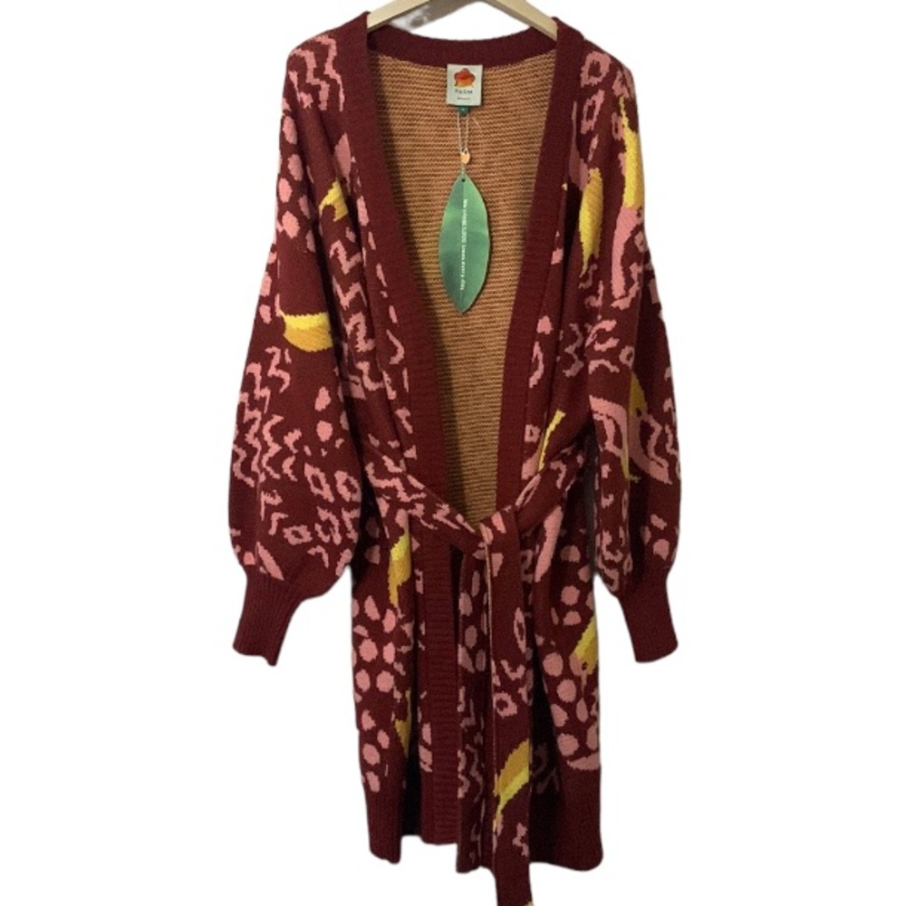 Farm Rio Toucanissimo Cardigan Sweater Size Medium